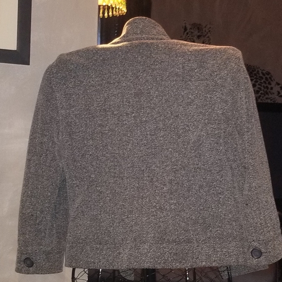 Black/Grey Dress Jacket Button Up - Picture 5 of 5